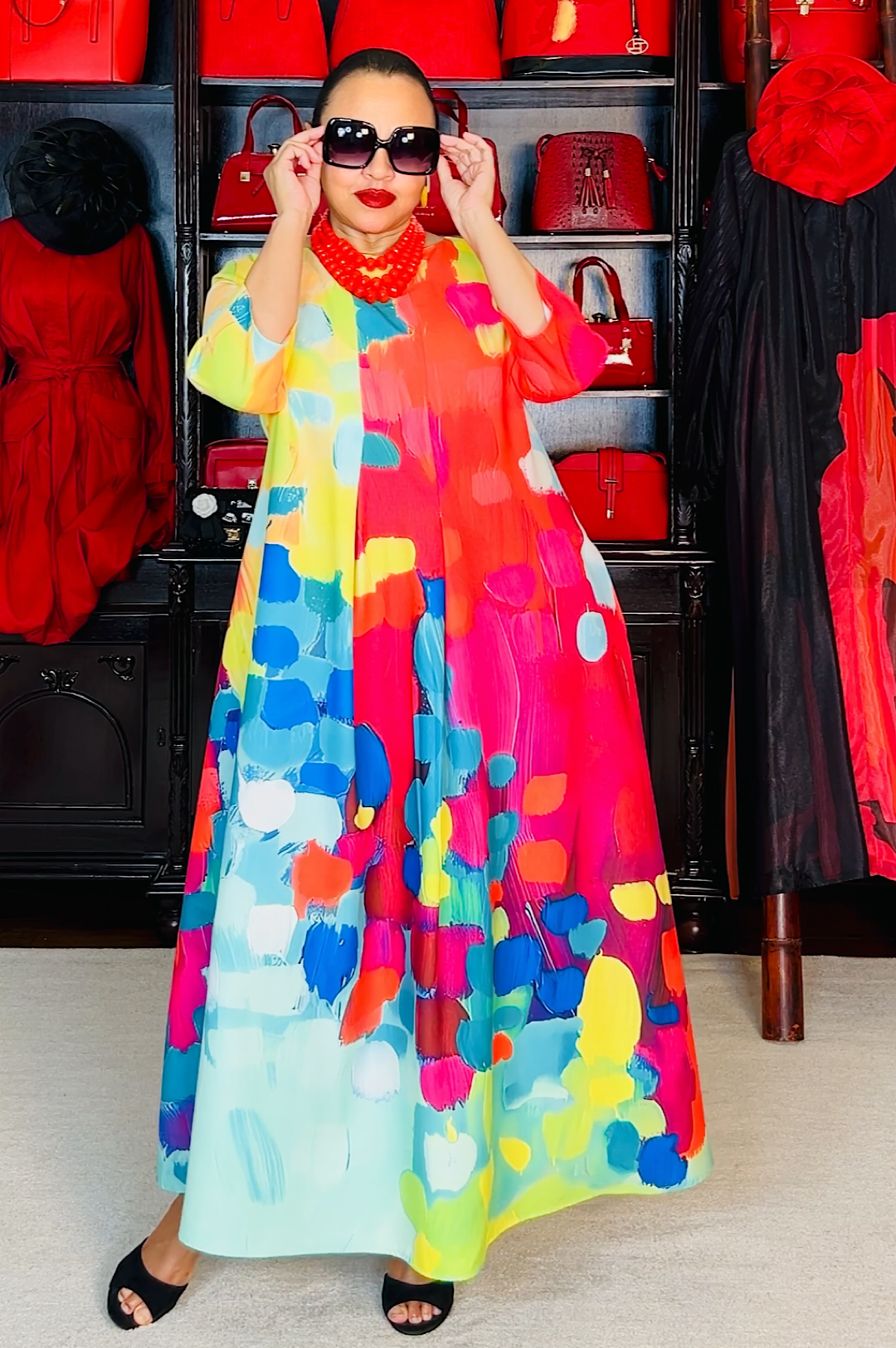 Spring Summer Multi Color Dress