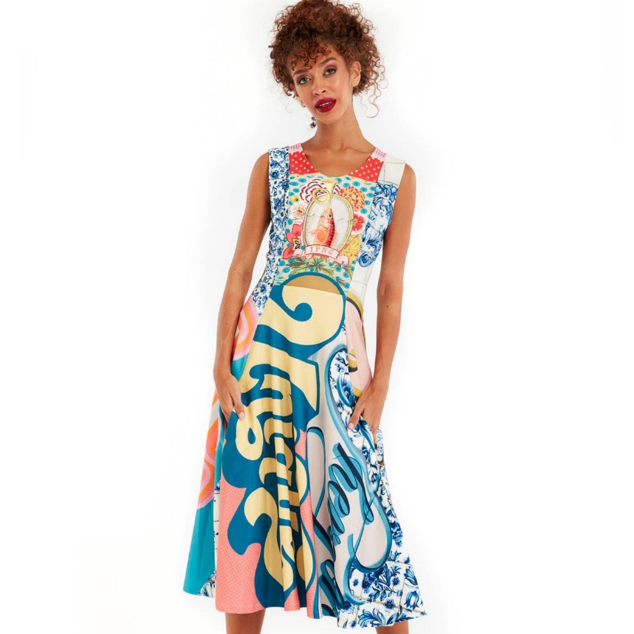 The Art of Fashion Unique Pink Fish Dress (7585669087406)