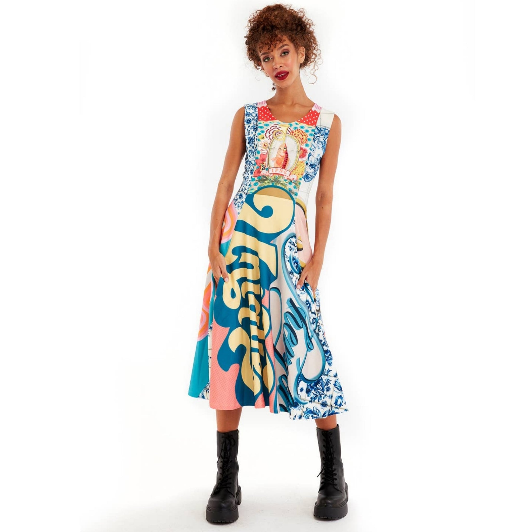 The Art of Fashion Unique Pink Fish Dress (7585669087406)