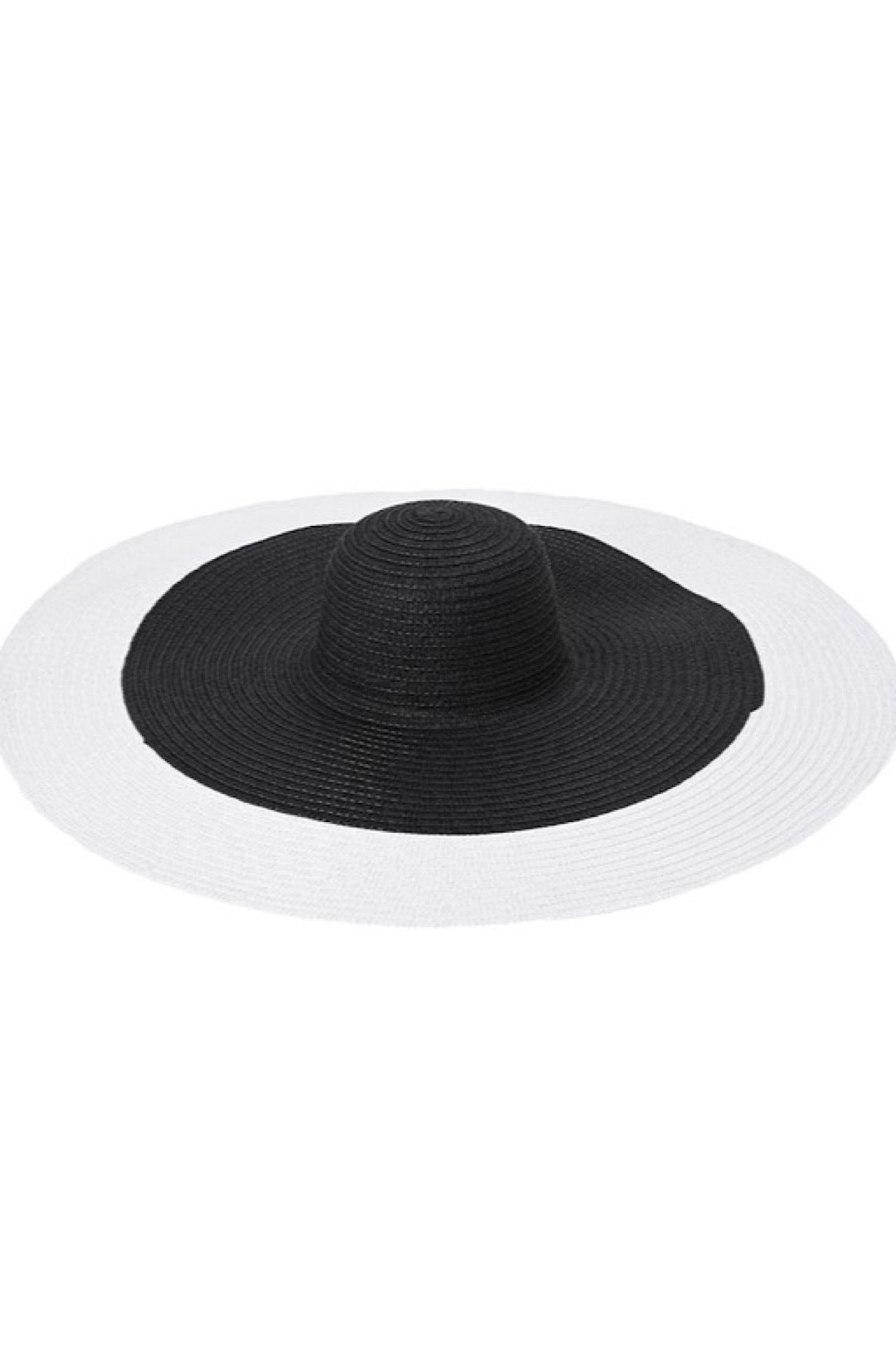 Black White Wide Brim Summer Hat (7935902417070)