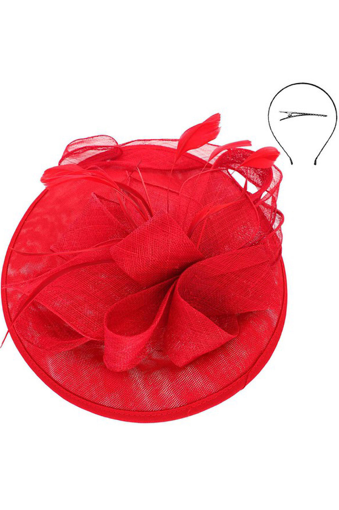 Red deals fascinator uk