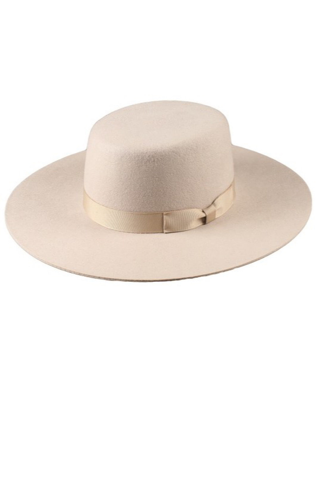 Black or Off White Wool Flat Top Panama Style Hat (7829394981038)