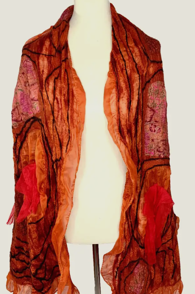 Orange Burnt Orange Scarf Shawl