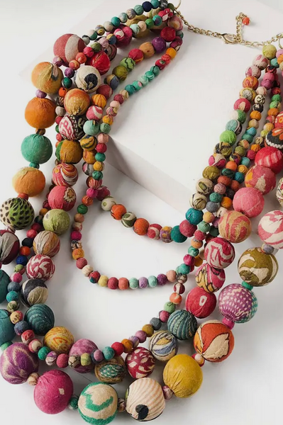 Jumbo Multi Color Bead Necklace