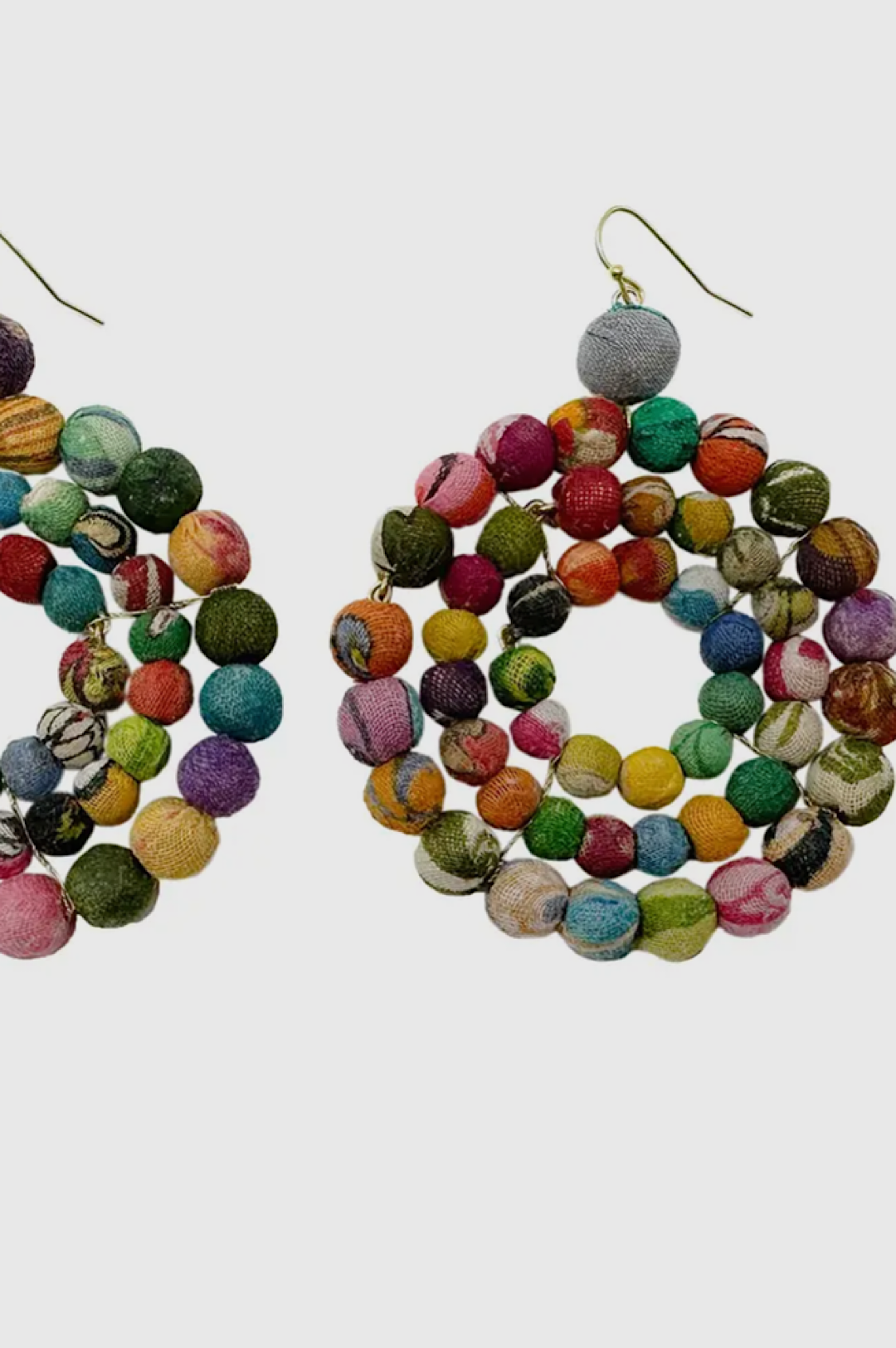 Circular Colorful Bead Earrings