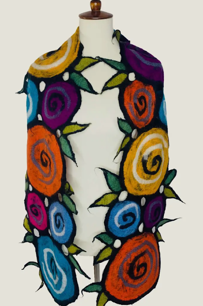 Swirl Multi Color Scarf Shawl