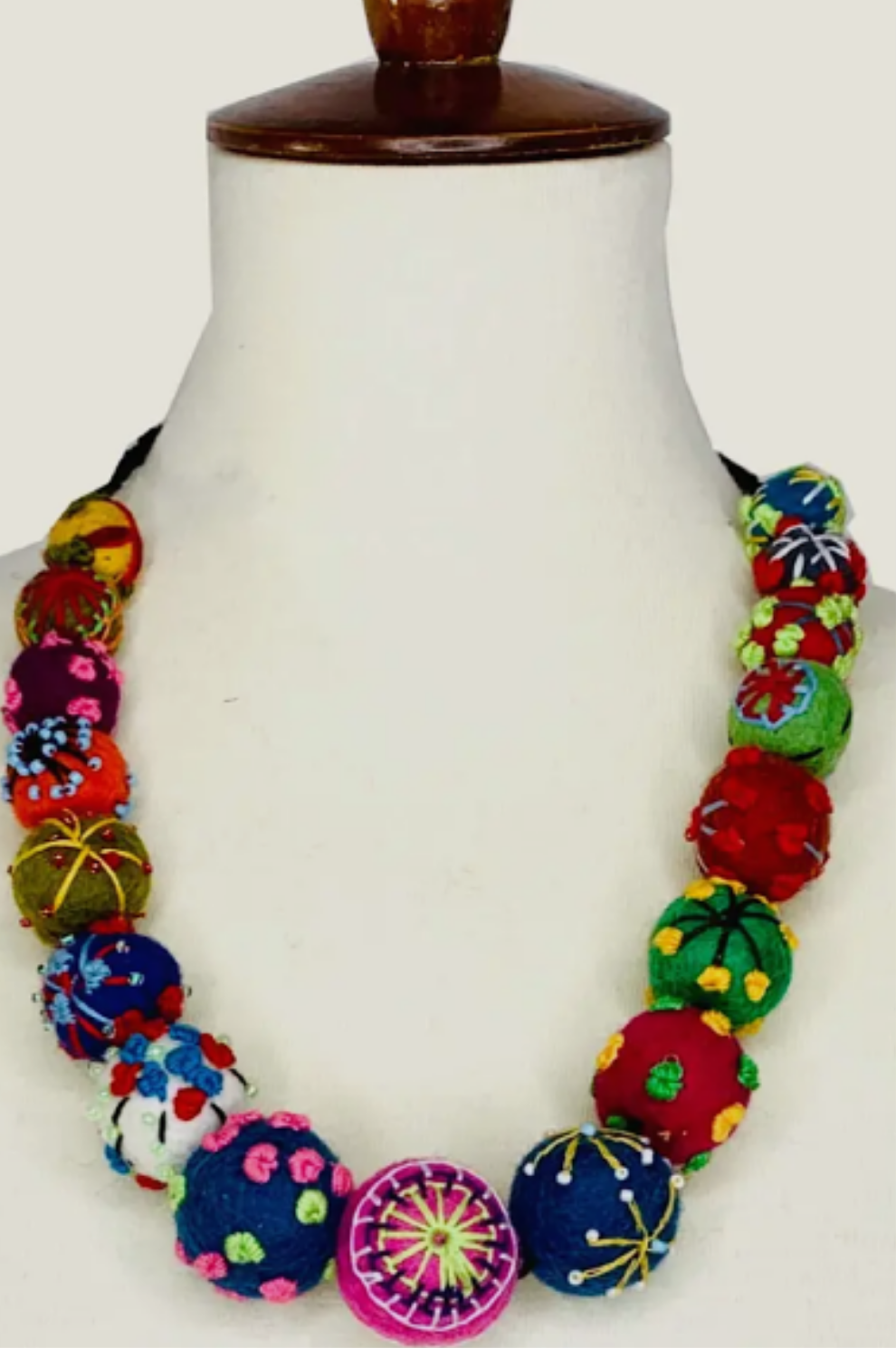 Multi Color Mesh Ball Necklace