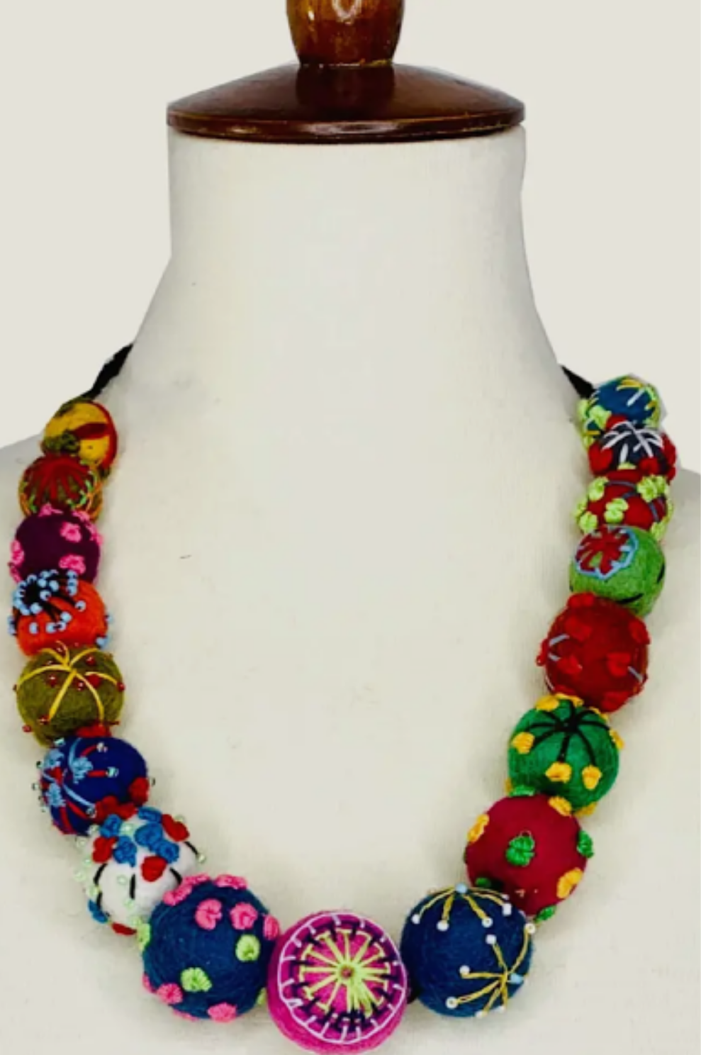 Multi Color Mesh Ball Necklace