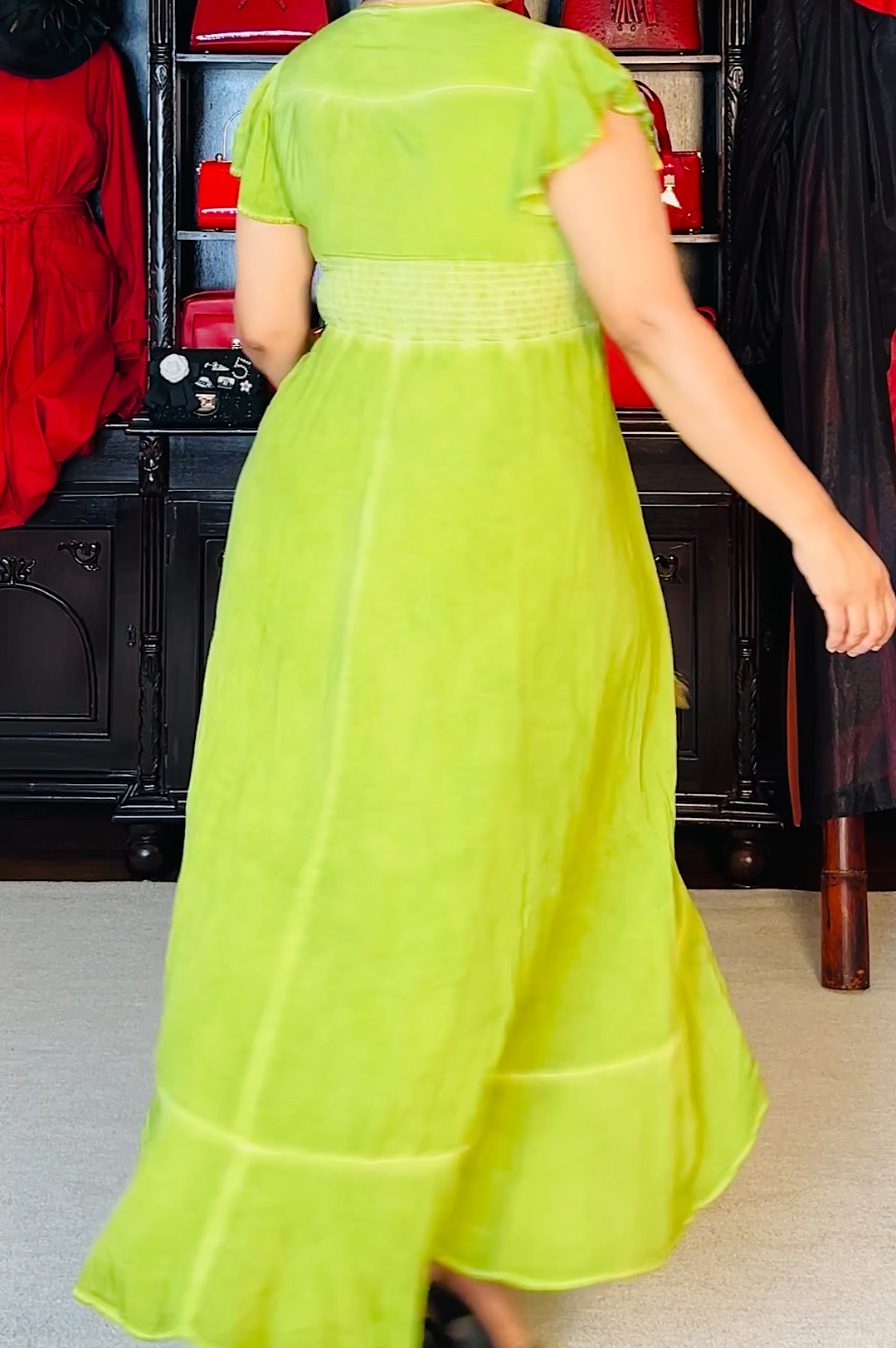 Apple Green High Low Dress