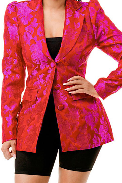 Red Pink Dressy Jacket