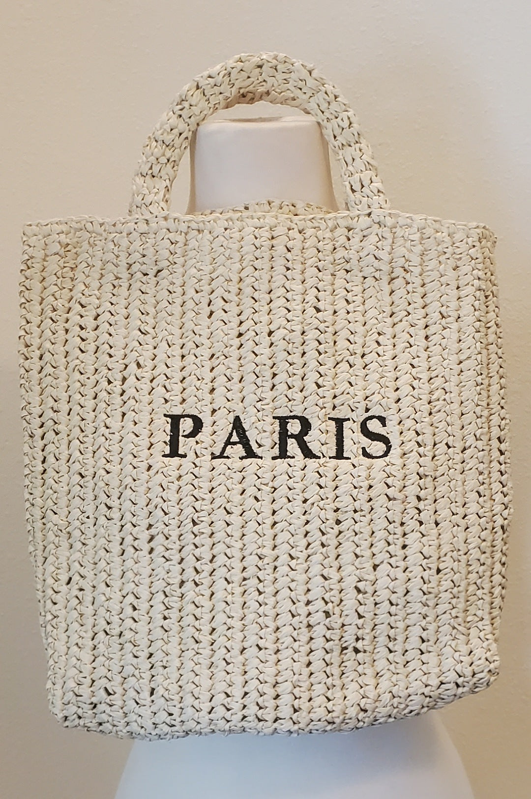 Paris Raffia Style Handbag (7990071427246)