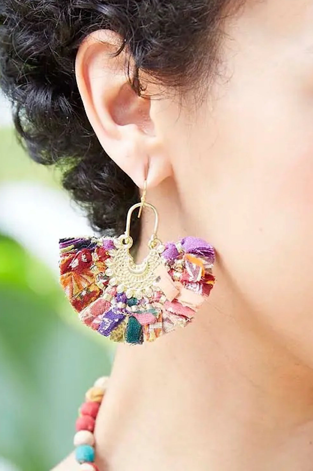 Colorful Fringe Earrings