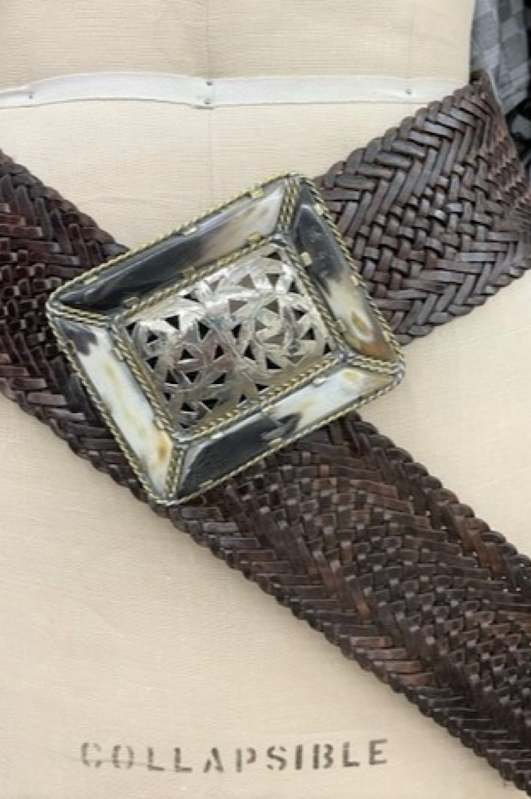 Moroccan Hand Woven Leather Belt (7990403137710)