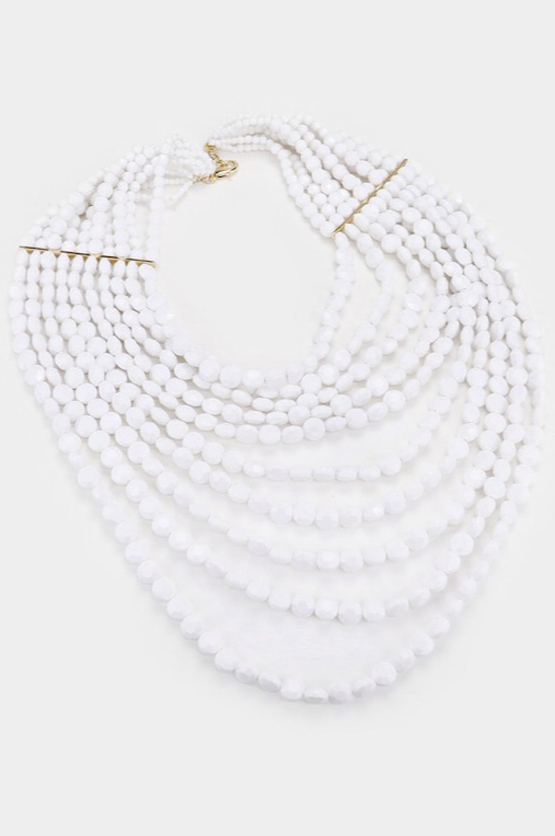 Multi Strand Faceted Bead Necklace (7989984329902)