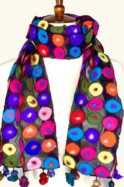 Bright Multi Color Wrap Scarf Shawl