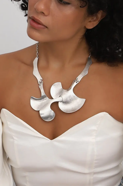 Silver Abstract Necklace