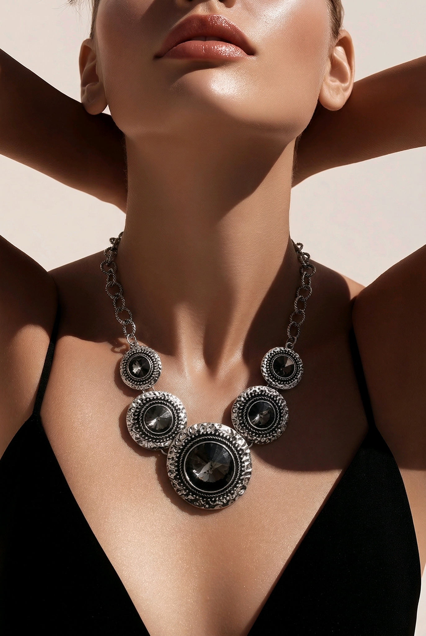 Crystal Silver Plated Necklace