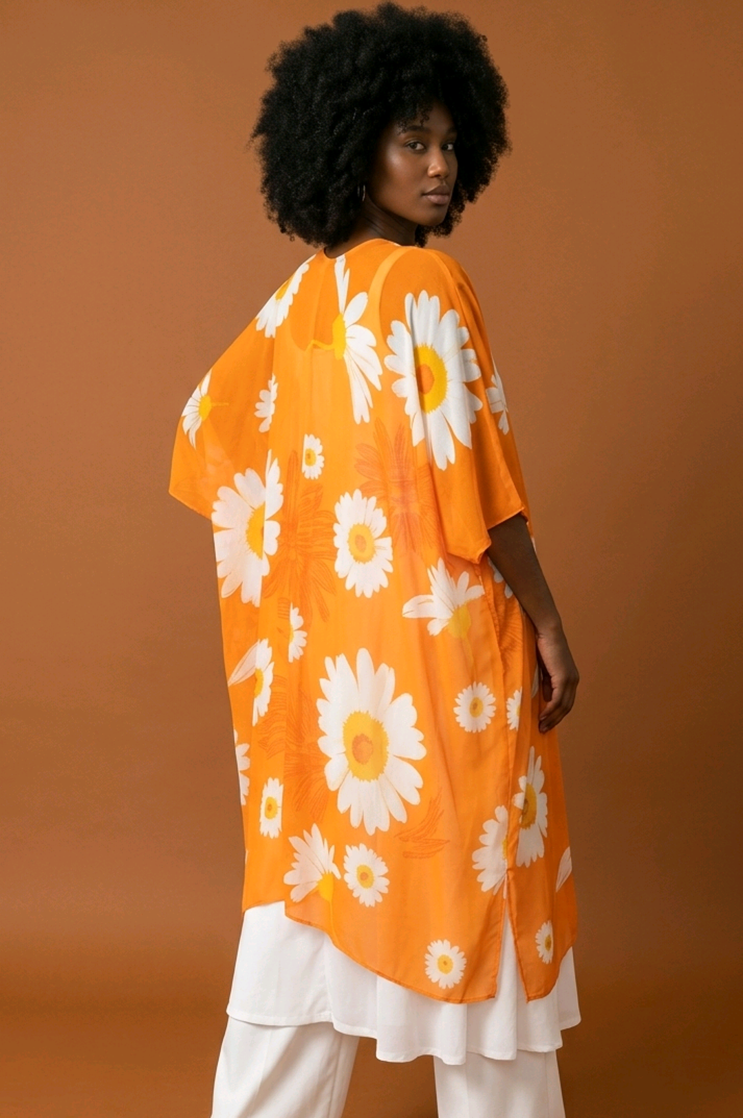 Orange One Size Fits All Light Weight Scarf Top