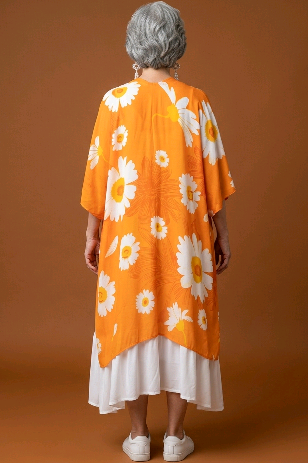 Orange One Size Fits All Light Weight Scarf Top