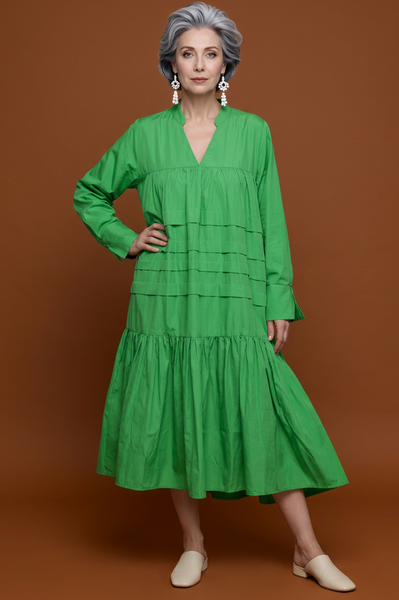 Green One Size Fits Most Loose Fitting Dress