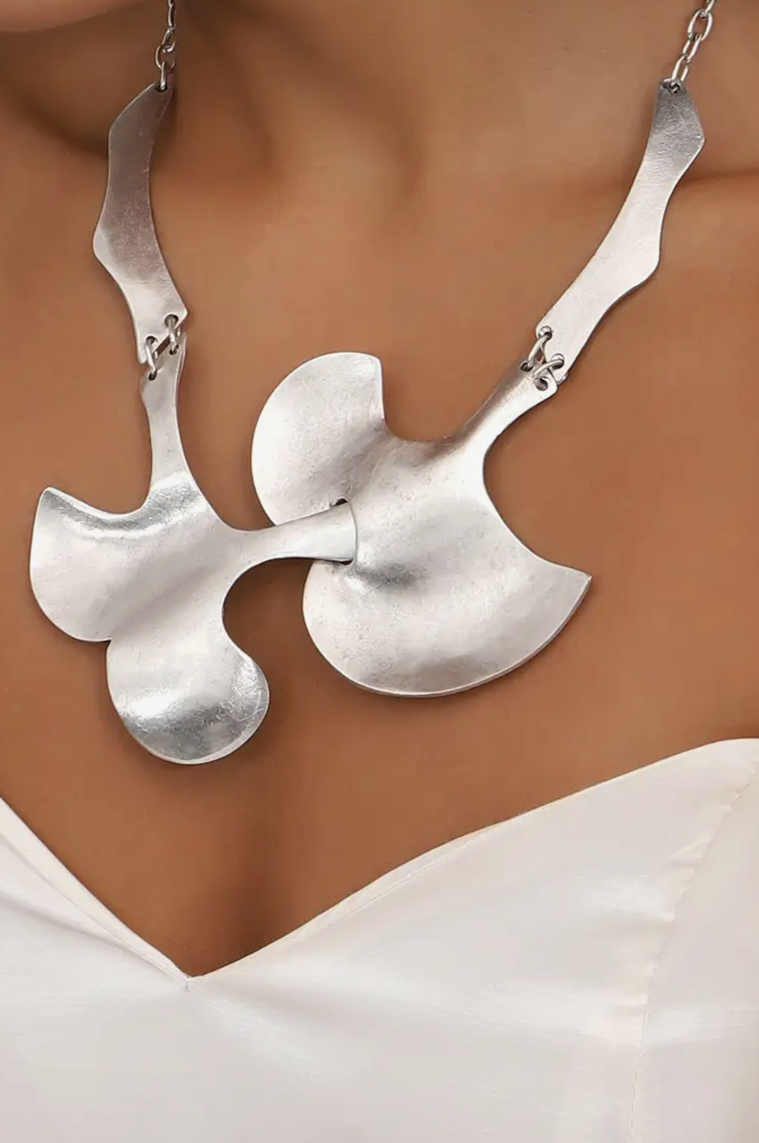 Silver Abstract Necklace