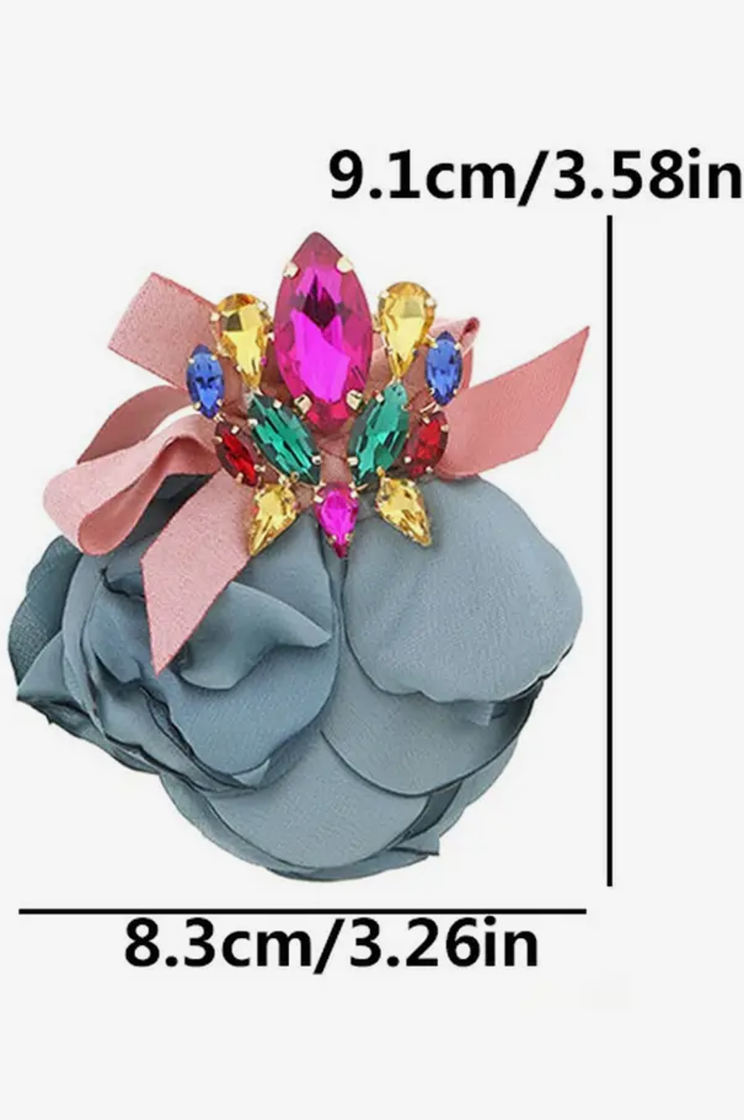 Blue Handmade Silky Petal Style Earrings