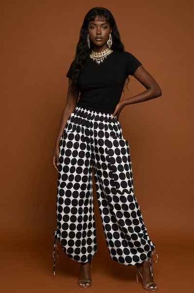 One Size Polka Dots Palazzo PANTS