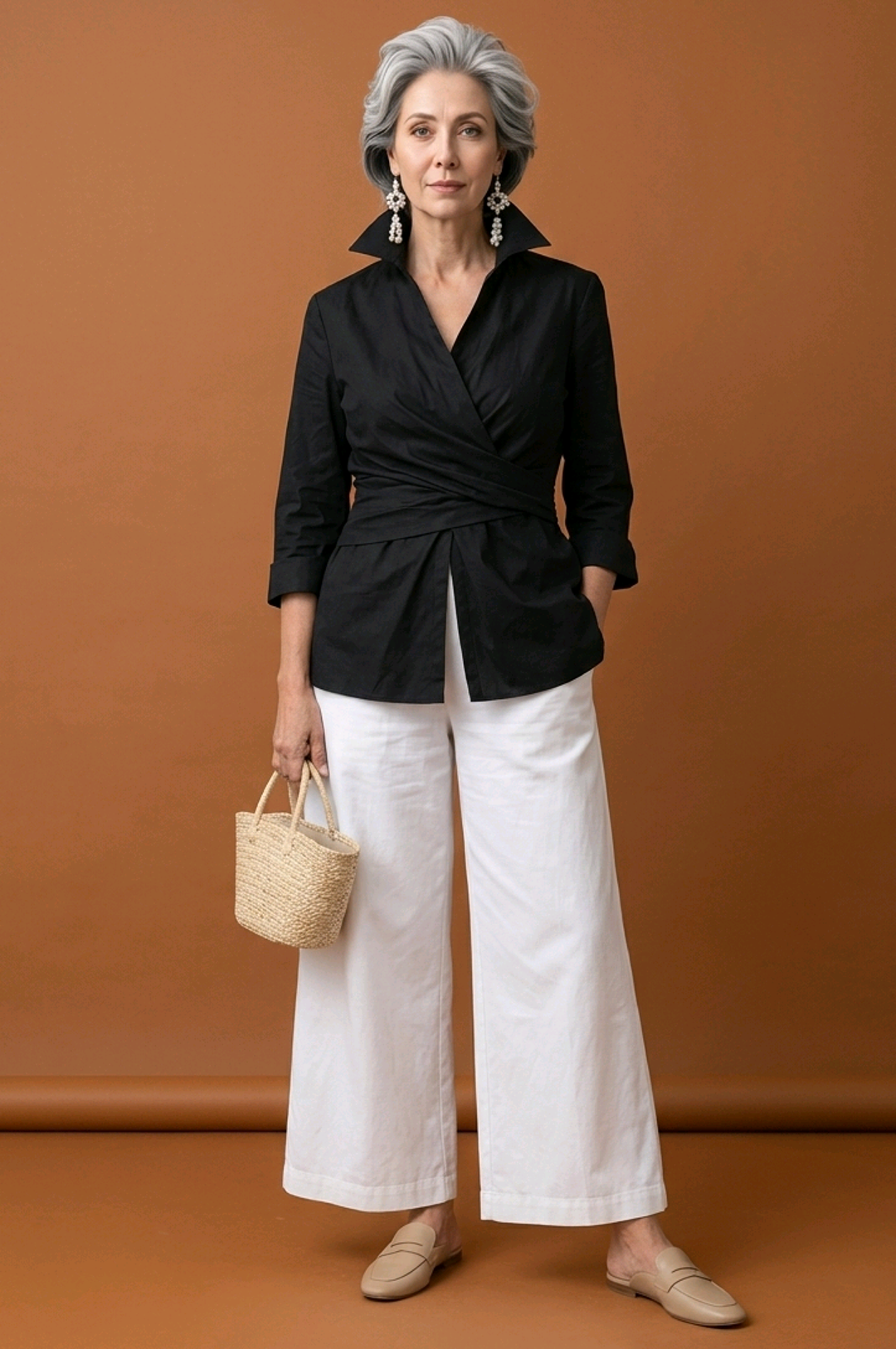 Black Linen 4 Ways To Wear  Wrap Top