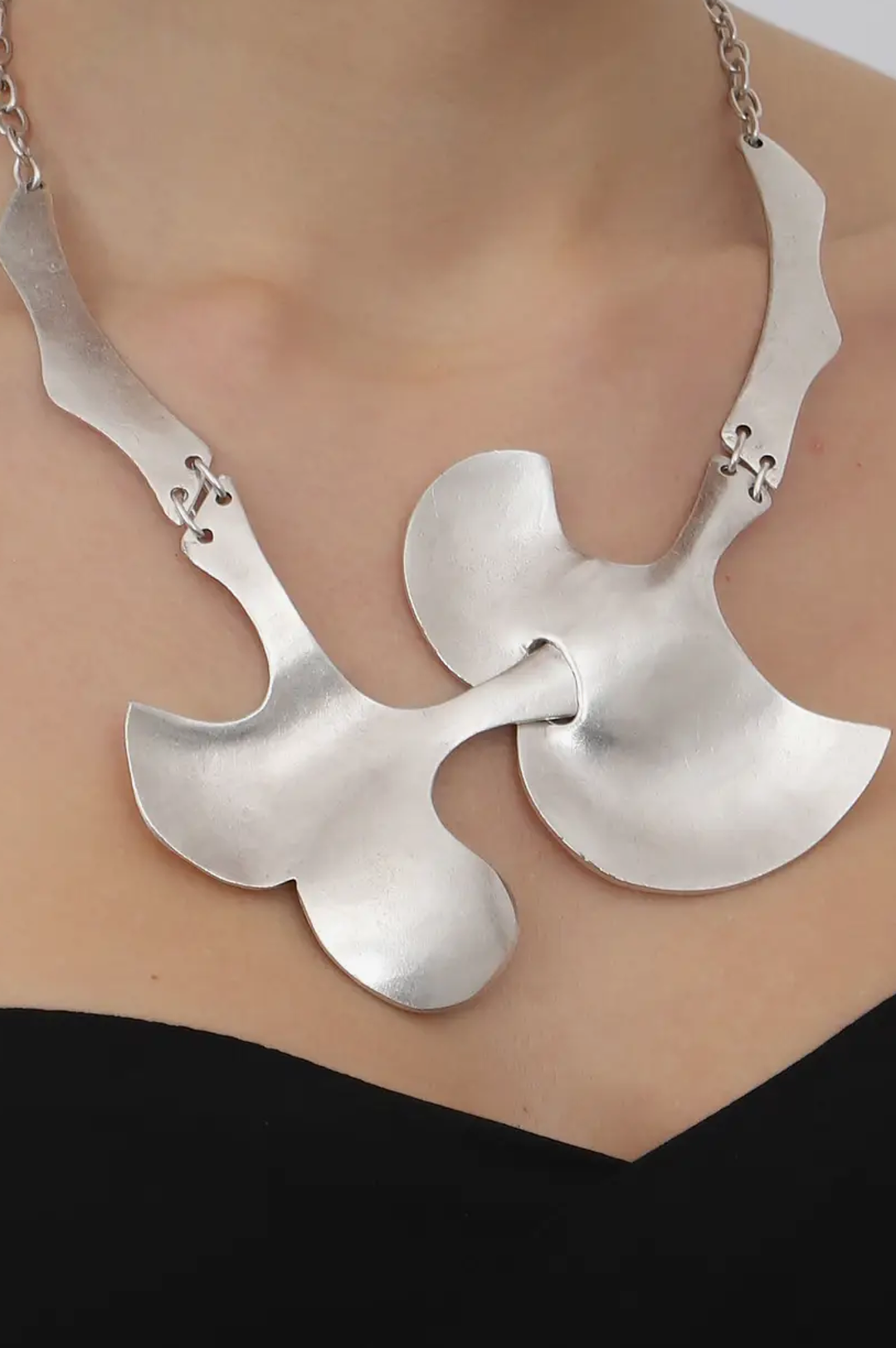 Silver Abstract Necklace