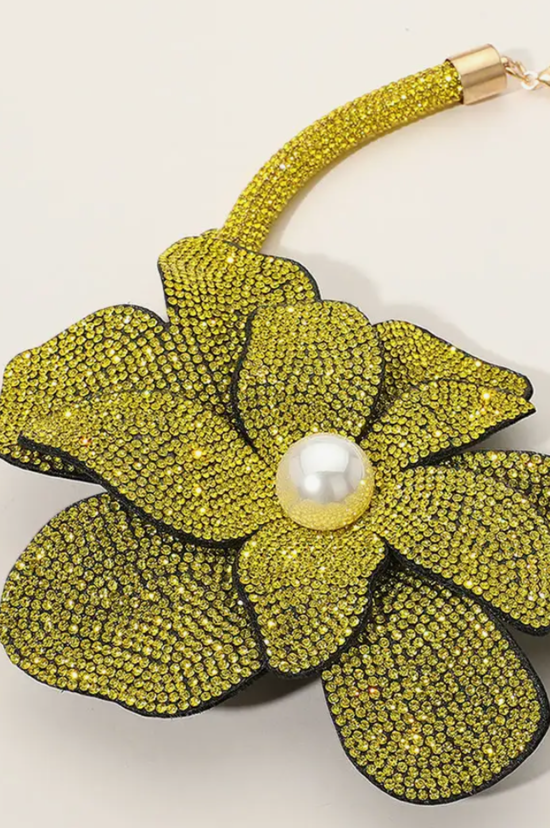 Colorful Crystal Pearl Flower Necklace