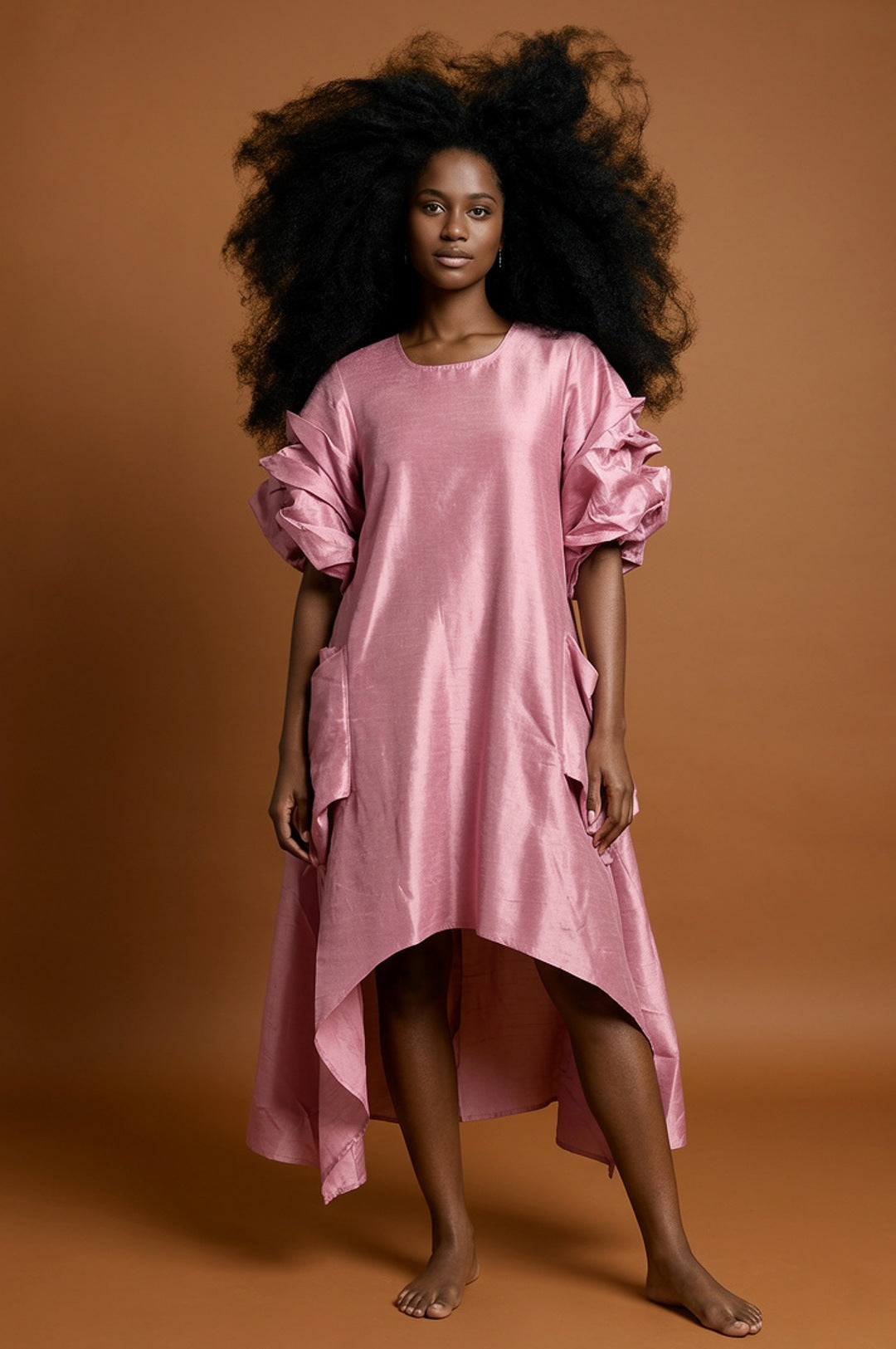 Light Pink Oversize Big Pocket One Size Dress Top