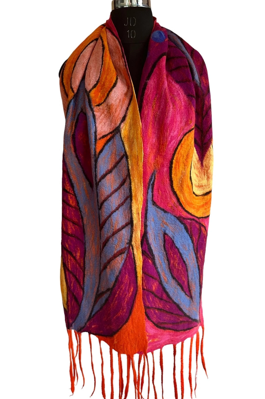 Multi Color Abstract Print Wrap Scarf Shawl