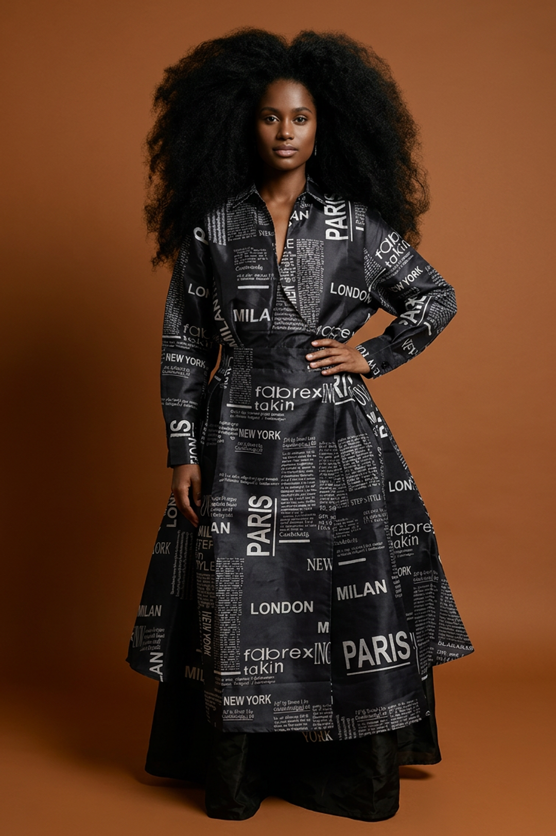 Black White Paris Print One Size Dress Top