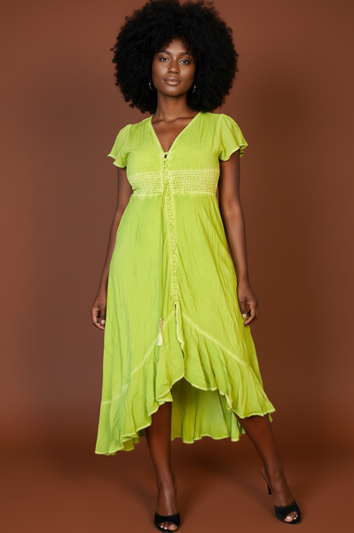 Apple Green High Low Dress