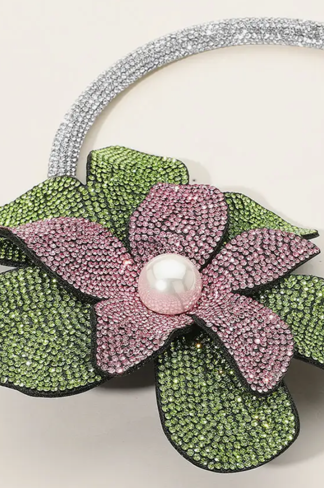 Colorful Crystal Pearl Flower Necklace