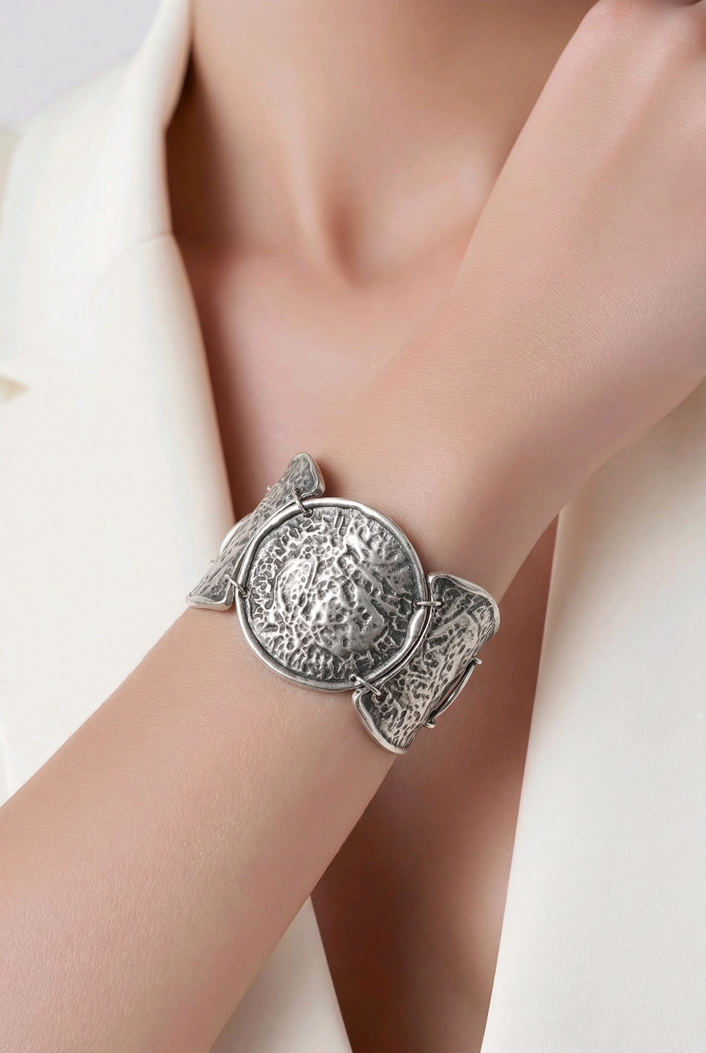 Distressed Silver Bracelet