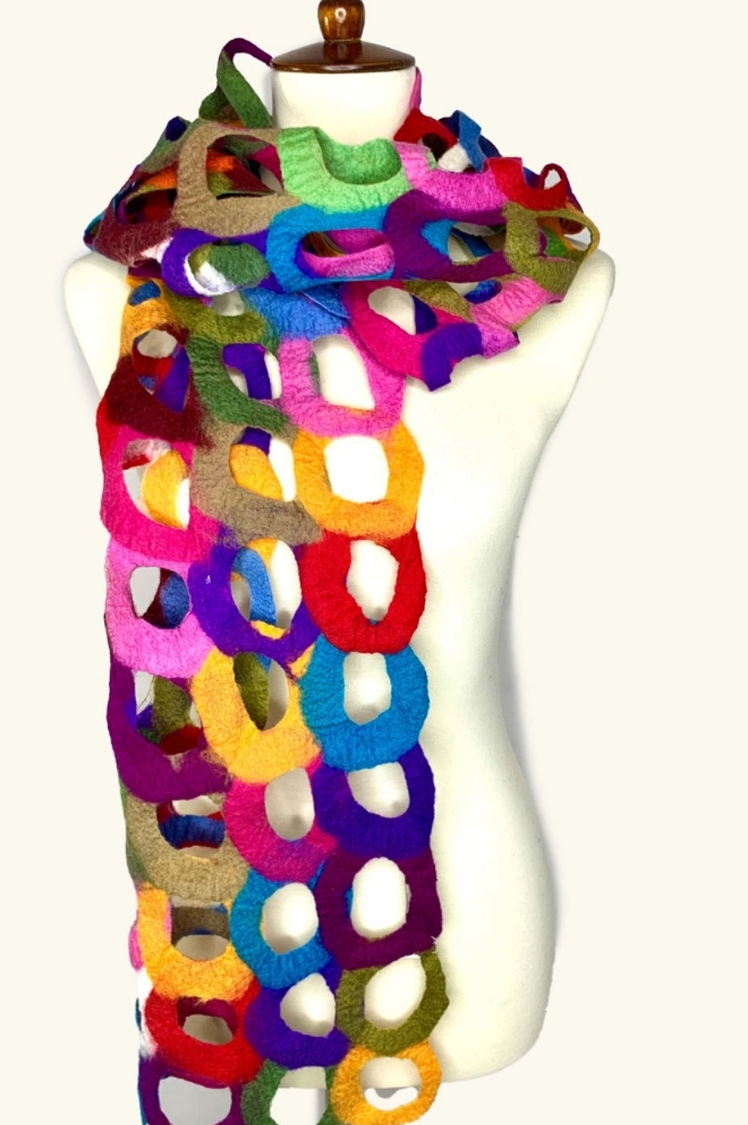 Multi Color Loops & Hoops Wrap Scarf Shawl