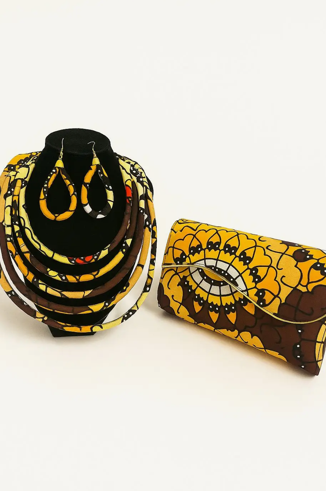 Clutch Bag Necklace Earring Set