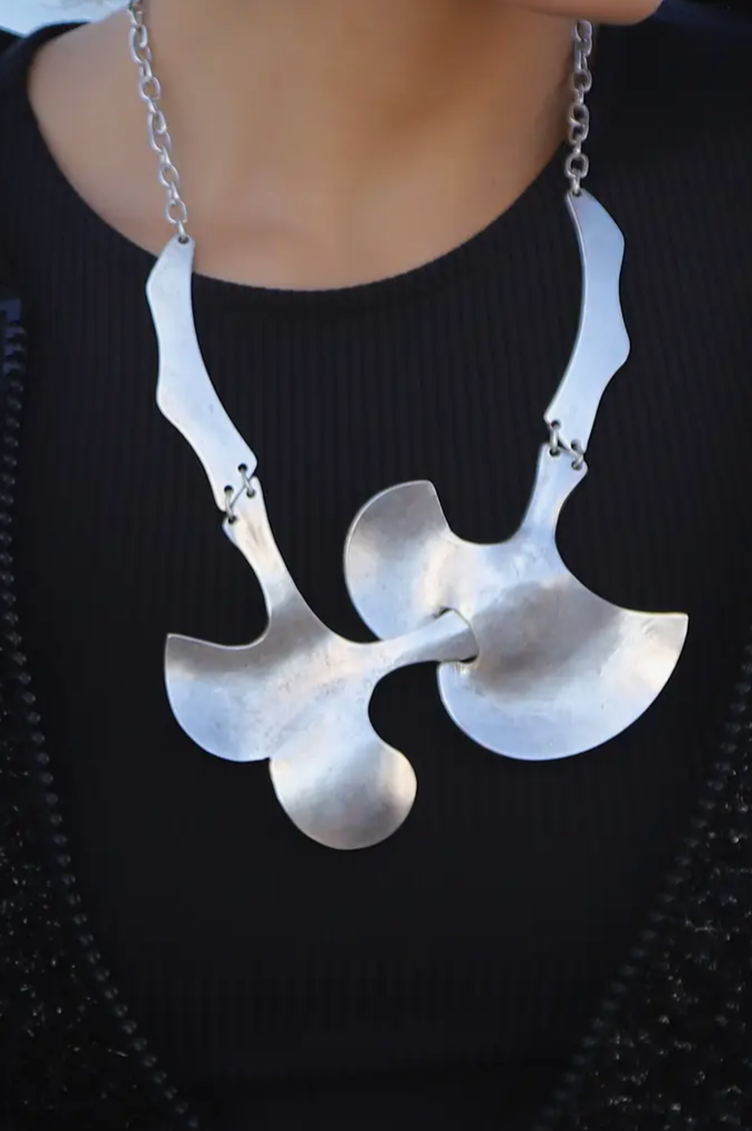 Silver Abstract Necklace