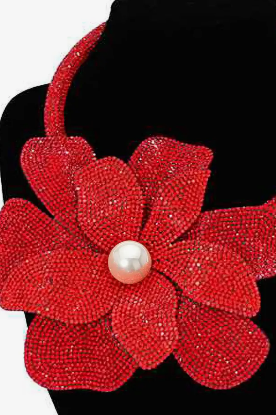 Colorful Crystal Pearl Flower Necklace