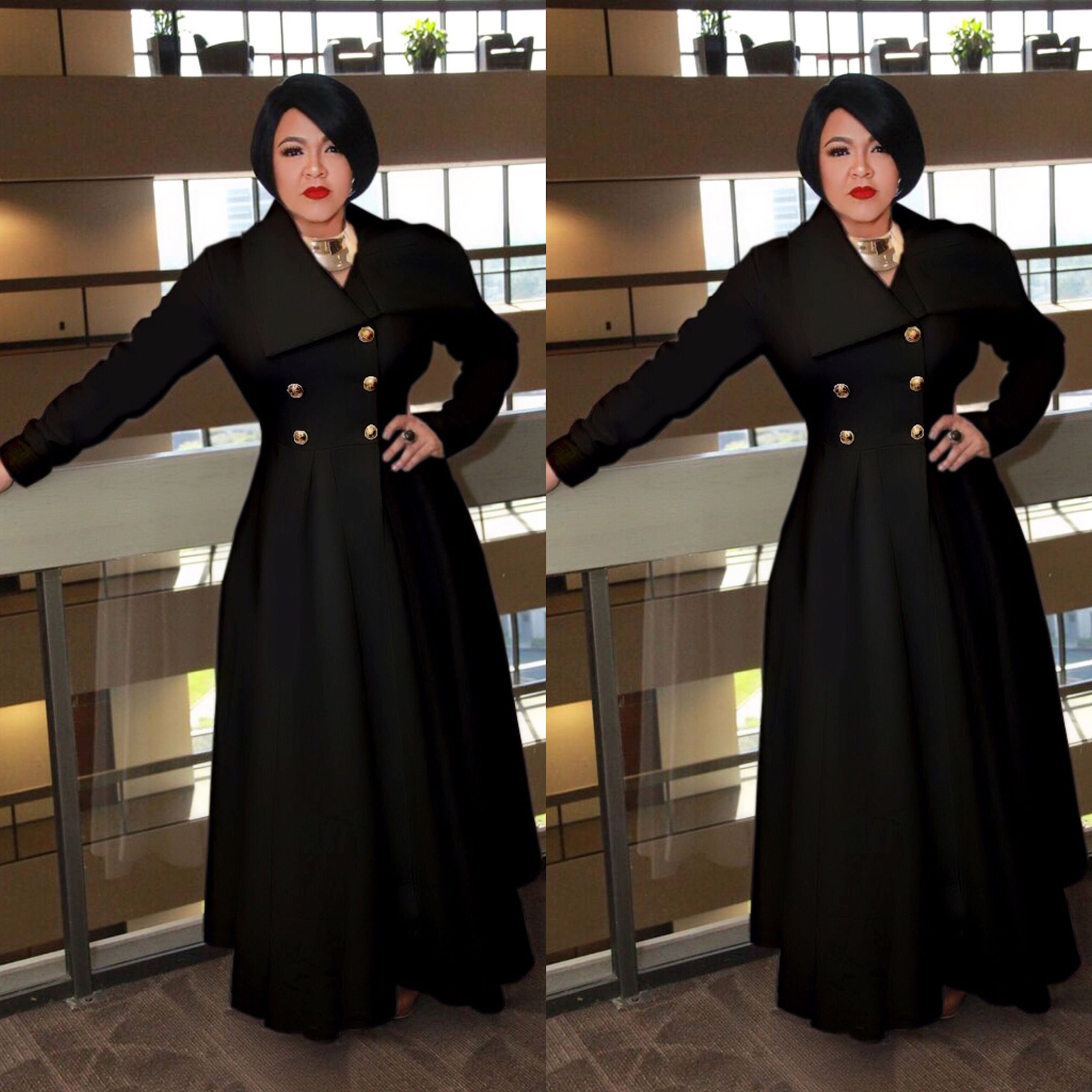 Black Long Duster Coat Dress - socialbutterflycollection-com (3827189186621) (6330890813614)
