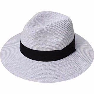 White Black Medium Ribbon Hat (7629789954222)