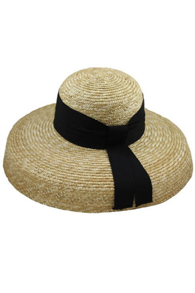 Black Short Ribbon Downward Brim Hat (7935889506478)