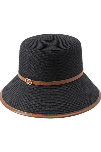 Black Flat Top Bucket Hat (7935898026158)