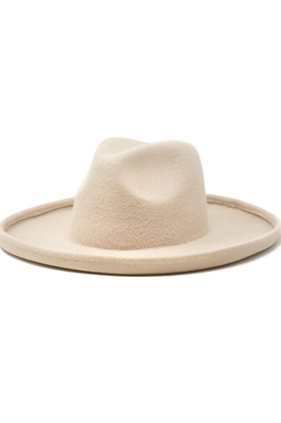 Beige Pencil Brim Rancher Style Hat (7935965003950)