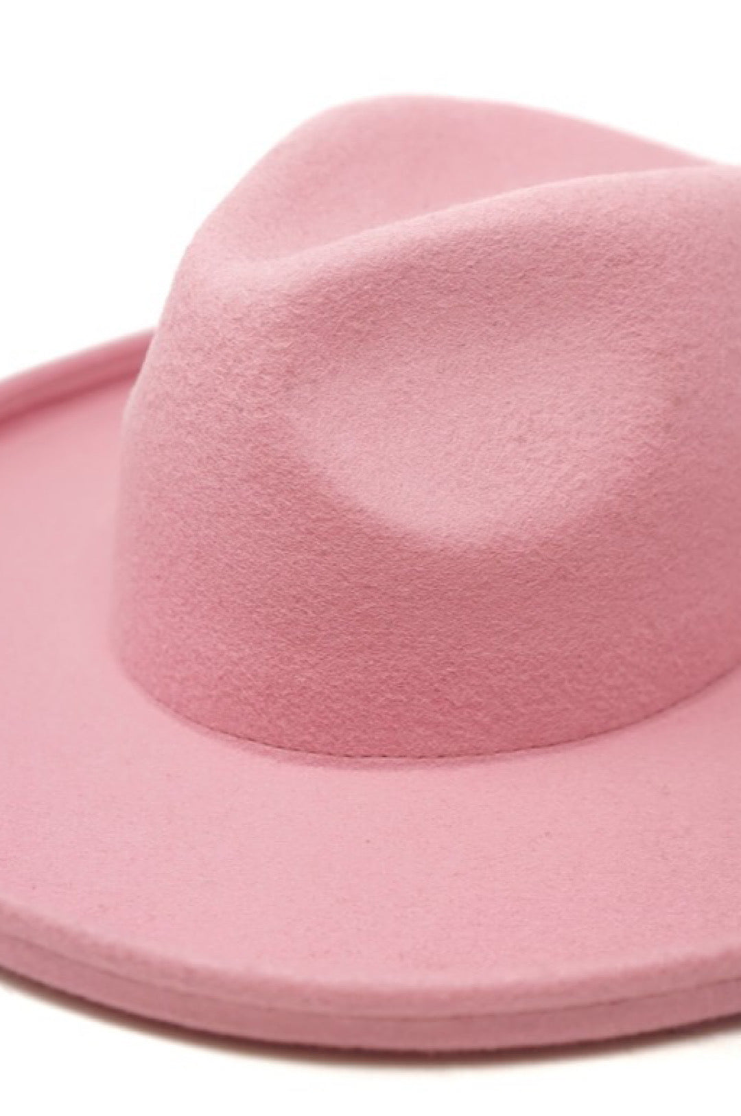 Blush Pink Pencil Brim Rancher Style Hat (7935963201710)