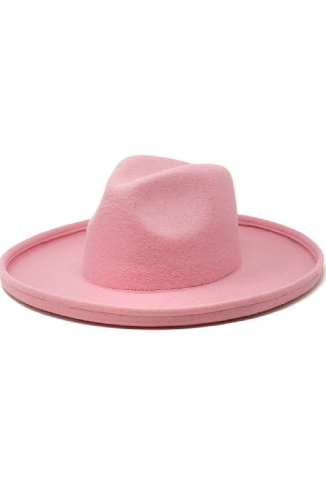 Blush Pink Pencil Brim Rancher Style Hat (7935963201710)