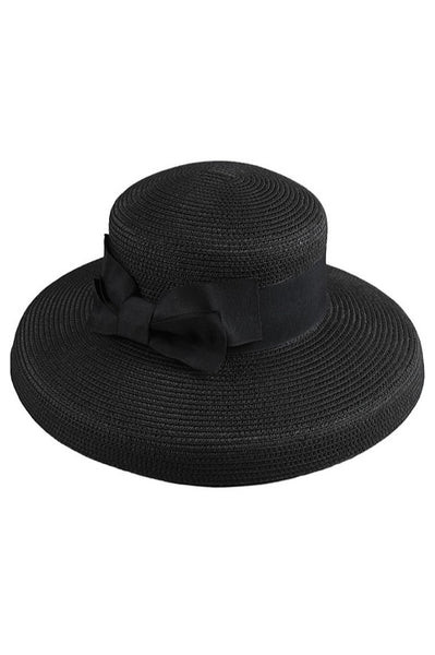 Copy of Navy Blue Black Ribbon Detail Hat (7926278783150)