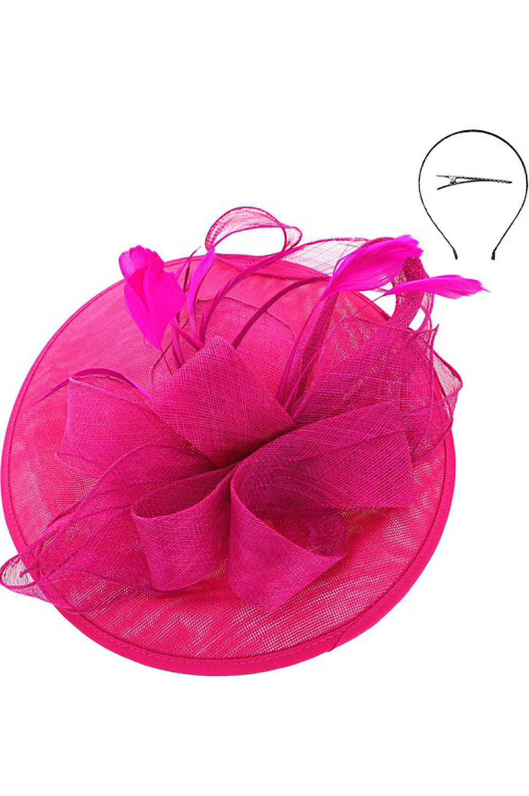 Copy of Black Linen Fascinator Style Hat (7911728578734)